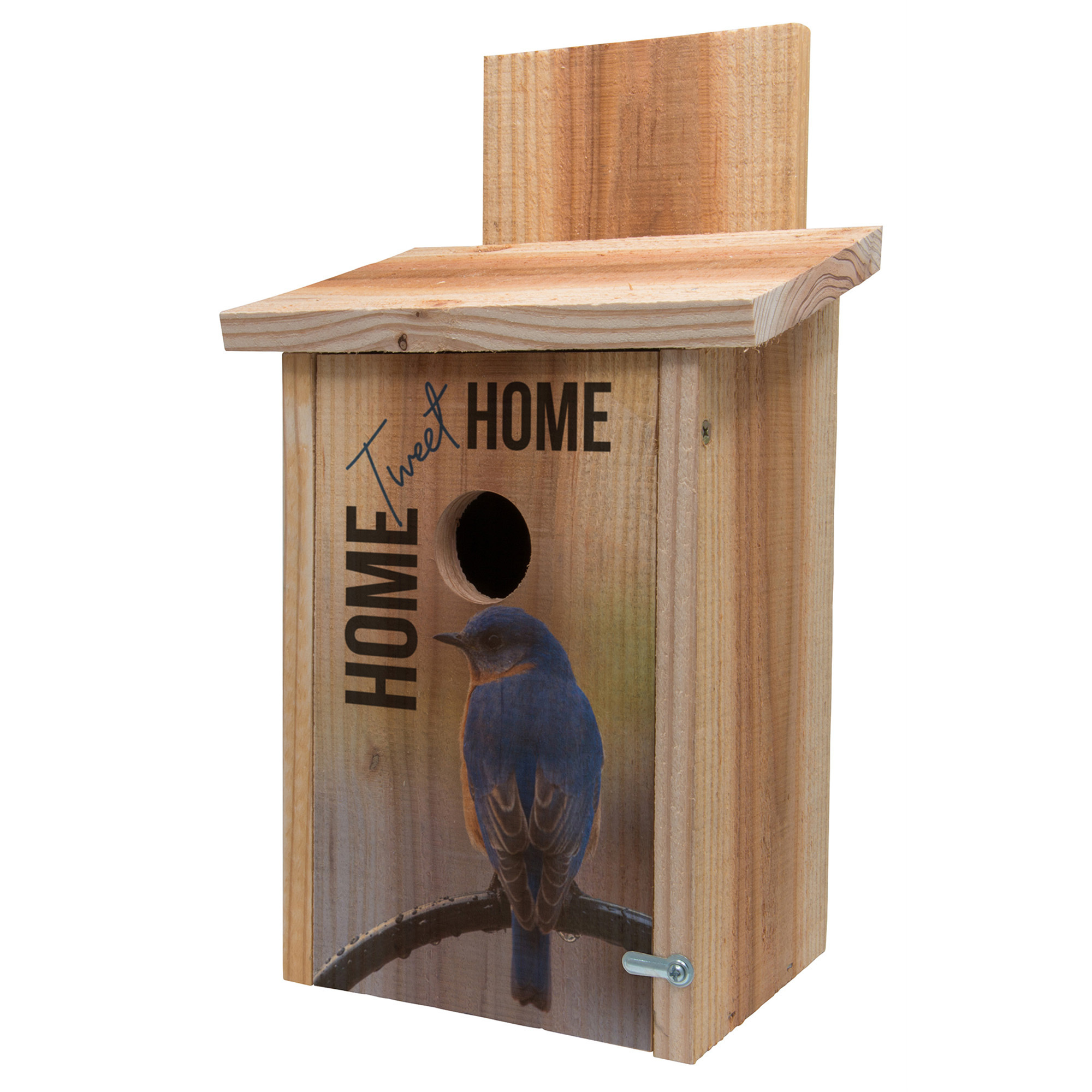 S&K Manufacturing Cedar Blue Bird House - Tree Design, Attaches to T-Post or Tree, Model# BBHC-2